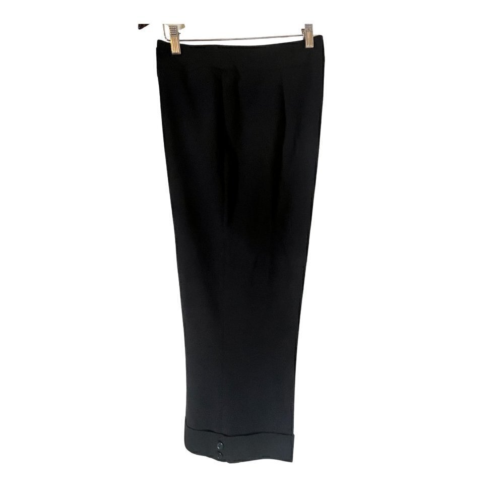 Tribu Cuffed Black Trouser Pants, Size 16